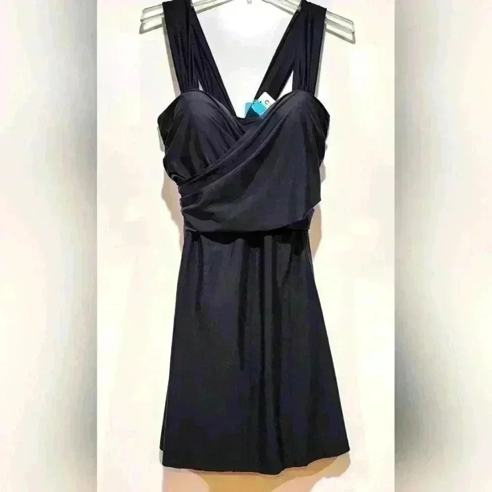 837 Cocopear one piece swim dress skirted swimsuit padded cups Size 4XL